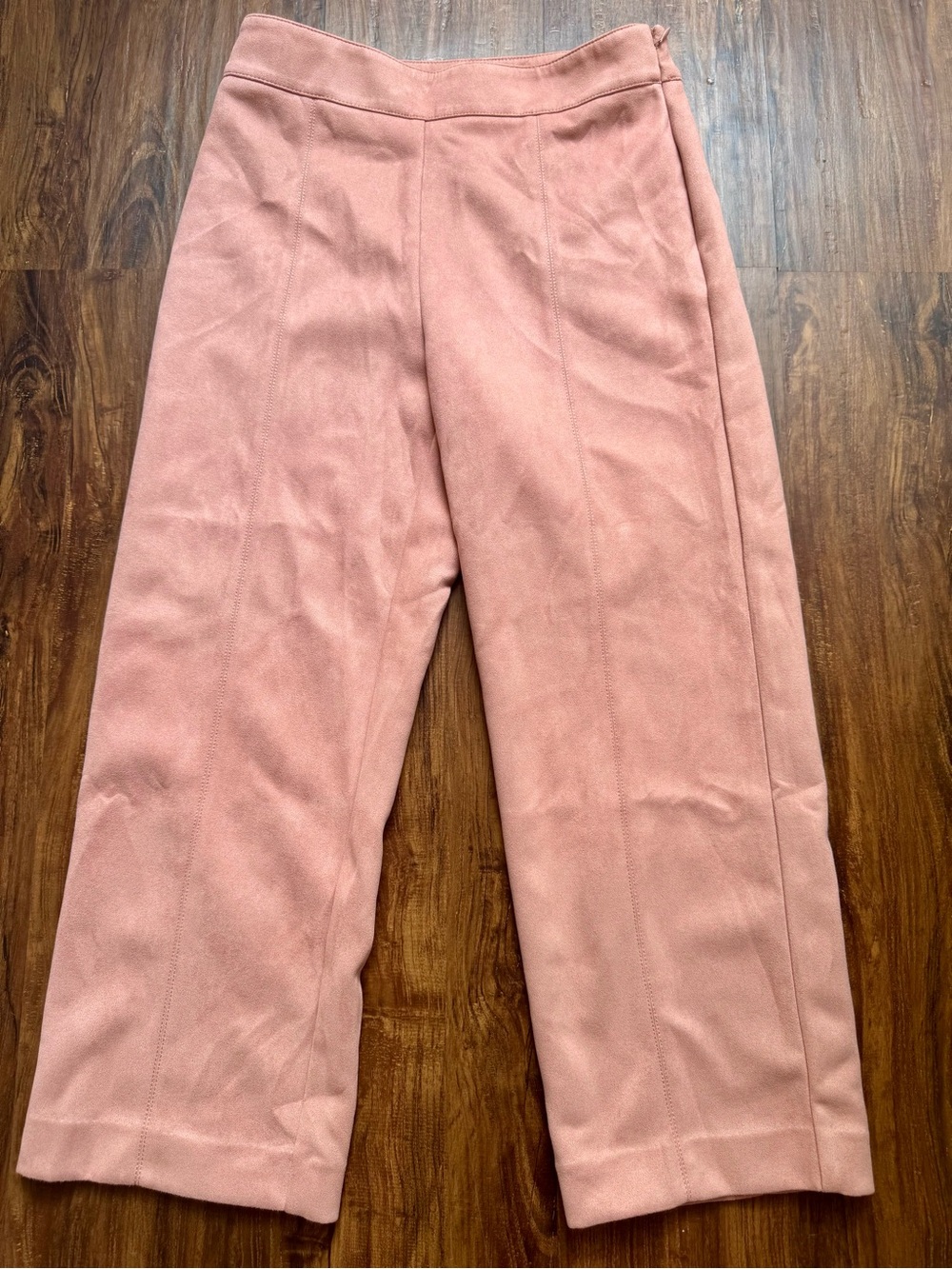Ann Taylor Blush Faux Suede Pants, Size 4